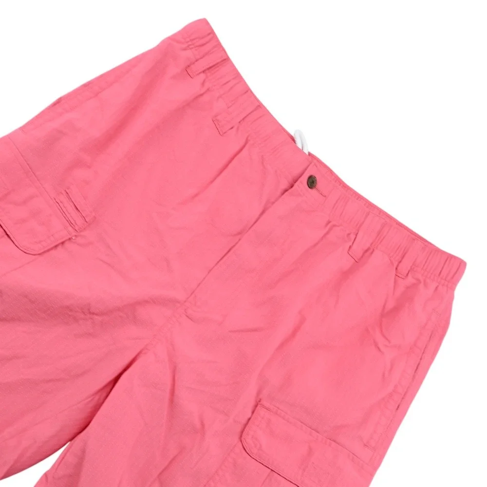 Tommy Bahama Island Patrol Swim Trunks Men L Cargo Hybrid Shorts Coral Pink